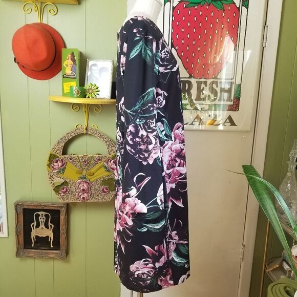 JAX Black Label Floral Dress L/S sz 12 - Picture 5 of 9